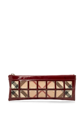 Burberry Pre-Owned Super Nova Check clutch bag - Red