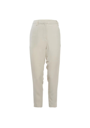 Brunello Cucinelli zip-up tailored trousers - White