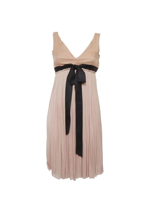 Lanvin Pre-Owned bow-detail pleated mini dress - Pink