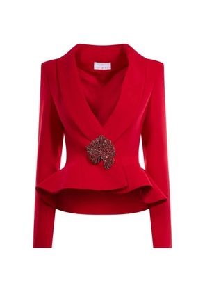 ARAFTU embellished peplum blazer - Red
