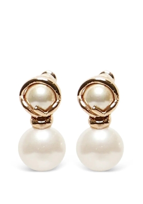 FENDI F Is Fendi faux-pearl earrings - Gold