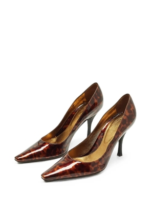 Sergio Rossi tortoise-shell pointed-toe heeled pumps - Brown