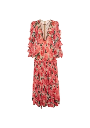 Costarellos floral-print maxi dress - Red