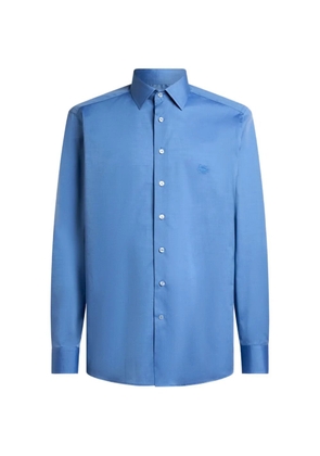 ETRO Pegaso-embroidered shirt - Blue
