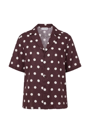 Nicholas Sonora shirt espresso ivory polka-dot - Brown