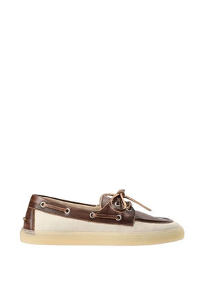 Copenhagen two-tone boat shoes - Brown