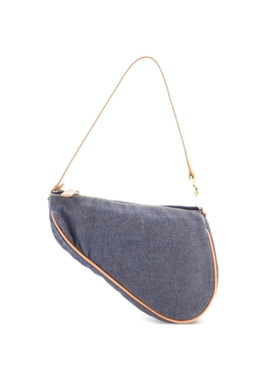 Christian Dior Pre-Owned Vintage Saddle Bag Denim Mini clutch bag - Blue