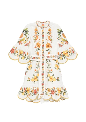 FARM Rio floral-print mini dress - White