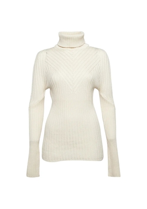 Versace Pre-Owned roll-neck ribbed-knit sweater - Neutrals