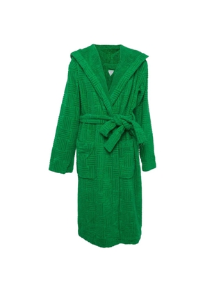 Bottega Veneta Pre-Owned Intreccio pattern cotton bathrobe - Green