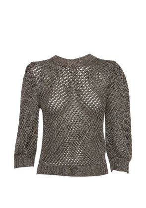 Valentino Garavani Pre-Owned crochet knit sweater - Brown