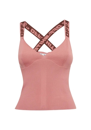 Off-White Pre-Owned logo-band tank top - Pink