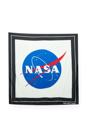 Balenciaga Pre-Owned x NASA logo-detail scarf - White