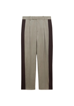 Marni wool pants with contrast side bands - Grey