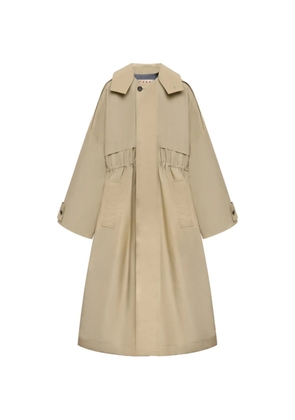 Marni belted storm-placket trench coat - Neutrals