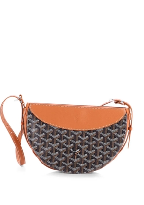 Goyard Pre-Owned Hirondelle Coated Canvas and Leather shoulder bag - Brown
