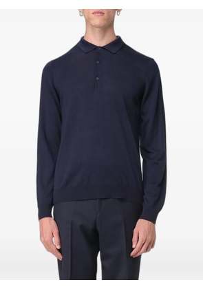 K-Way long-sleeve polo shirt - Blue