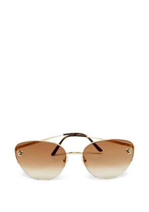 Cartier panthère gradient butterfly sunglasses - Gold
