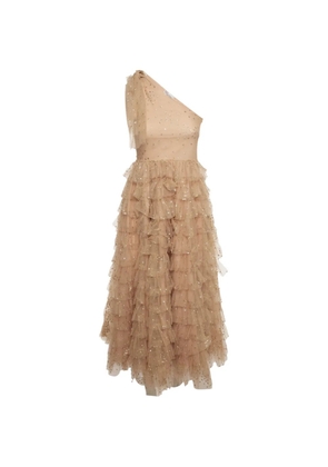 Red Valentino Vintage one-shoulder tiered midi dress - Neutrals