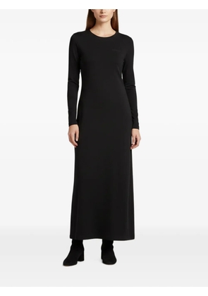VETEMENTS logo-embroidered maxi dress - Black