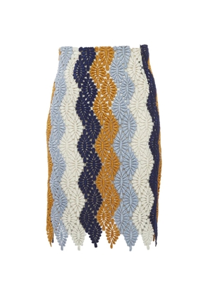 Giambattista Valli embroidered A-line mini skirt - Neutrals