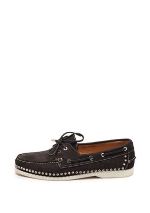 Christian Louboutin Pre-Owned Steckel spiked leather boat shoes - Black