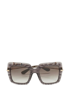 Dolce & Gabbana Pre-Owned textured square-frame sunglasses - Grey