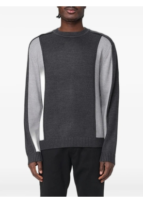 Emporio Armani color-block sweater - Grey