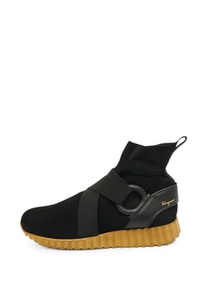 Ferragamo Pre-Owned sock high-top sneakers - Black