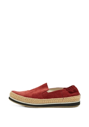 Prada Pre-Owned Linea Rossa suede espadrilles - Red