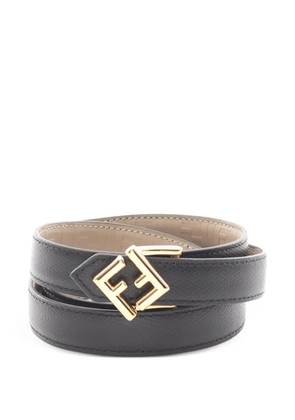 Fendi Pre-Owned 2020s FF Diamond reversible belt - Black