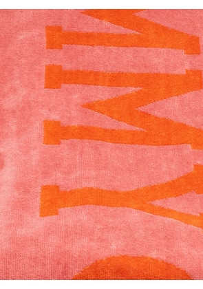 Jimmy Choo Pre-Owned 702 AED logo-print terry beach towel - Orange
