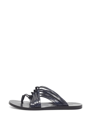 Louis Vuitton Pre-Owned patent leather thong sandals - Blue