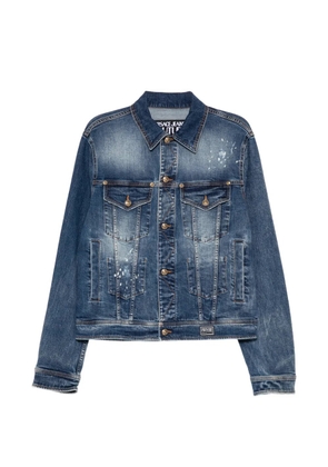 Versace Jeans Couture paint-splatter faded denim jacket - Blue