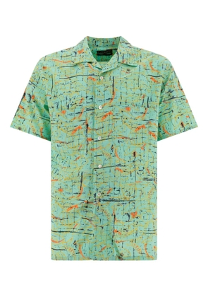 BEAMS PLUS abstract-print short-sleeve shirt - Green
