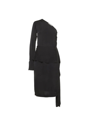 Stella McCartney Pre-Owned one-shoulder crepe midi dress - Black