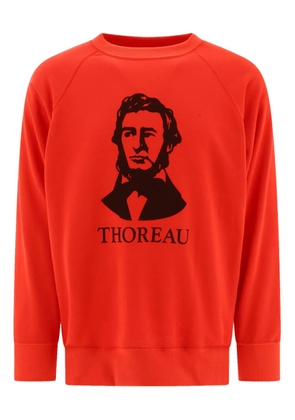 Mountain Research thoreau-print raglan-sleeves sweatshirt - Red