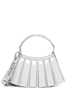 Lacoste mini Lenglen pleated-effect tote bag - Silver