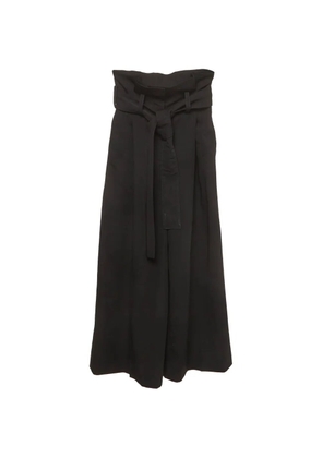 Stella McCartney Pre-Owned wool belted wide-leg trousers - Black