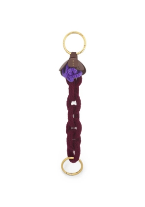 Marni red and purple wool crochet keyring