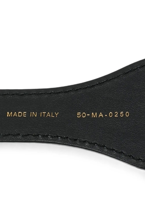 Christian Dior Pre-Owned embroidered-logo waist belt - Black