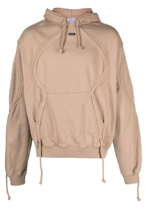 BLUEMARBLE logo-patch cotton hoodie - Neutrals