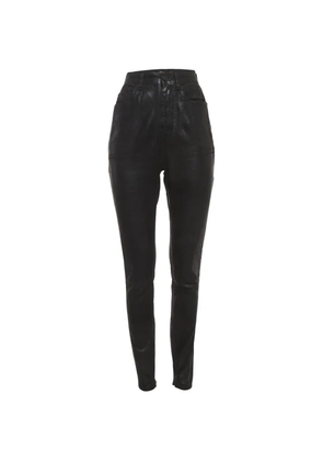 Saint Laurent Pre-Owned waxed skinny jeans - Black