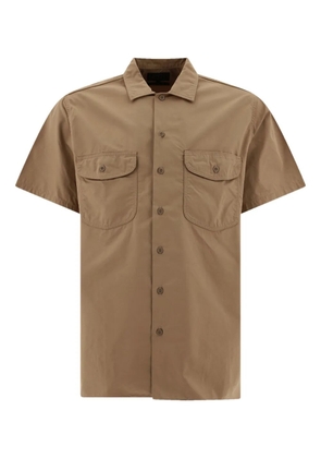 BEAMS PLUS patch-pocket short-sleeve shirt - Brown