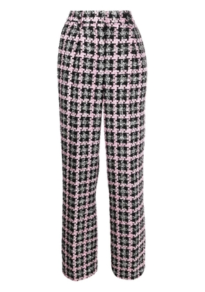 MSGM high-waisted tweed trousers - Black