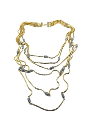 Christian Dior Pre-Owned 1973 crystal bib necklace - Gold