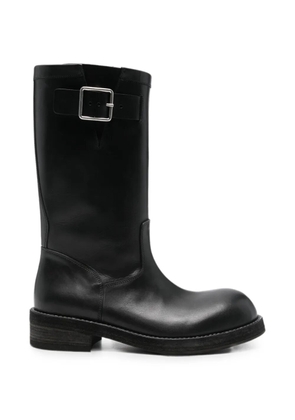 Ann Demeulemeester Neldor buckle-detail leather boots - Black