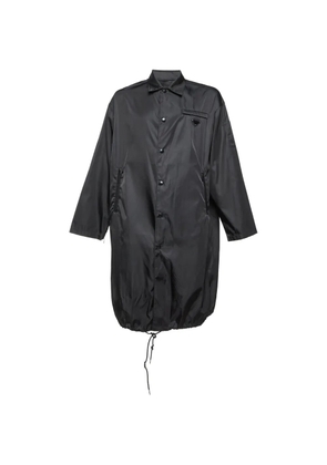 Prada Pre-Owned logo-detail long-sleeve coat - Black