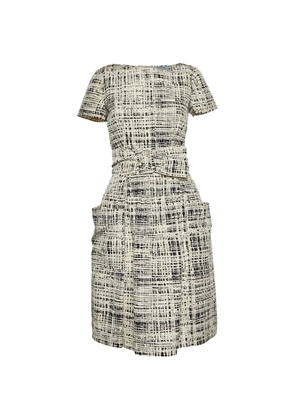 Prada Pre-Owned belted monochrome-print dress - Neutrals
