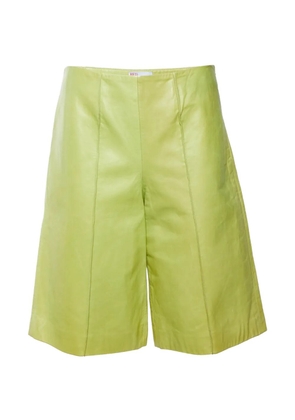 Red Valentino Vintage leather bermuda shorts - Green